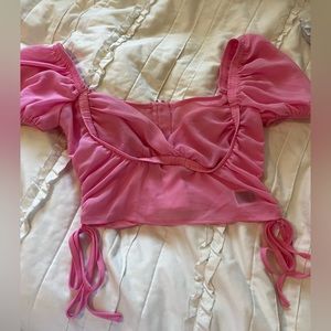 Pink crop top